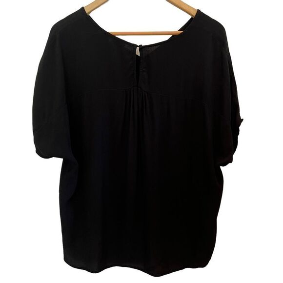 Madewell Studio Silk Ruffle-Hem Black size S - Picture 5 of 10